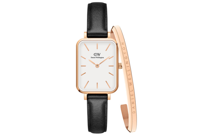 DW/DanielWellington Daniel Wellington Wrist Watches Quartz Movement Genuine Leather Strap White Dial Women's Watch