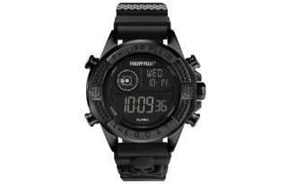PHILIPP PLEIN Wrist Watches Quartz Movement Silicone Strap 44mm Black Dial Men's Watches ['50', 149262]m Waterproof
