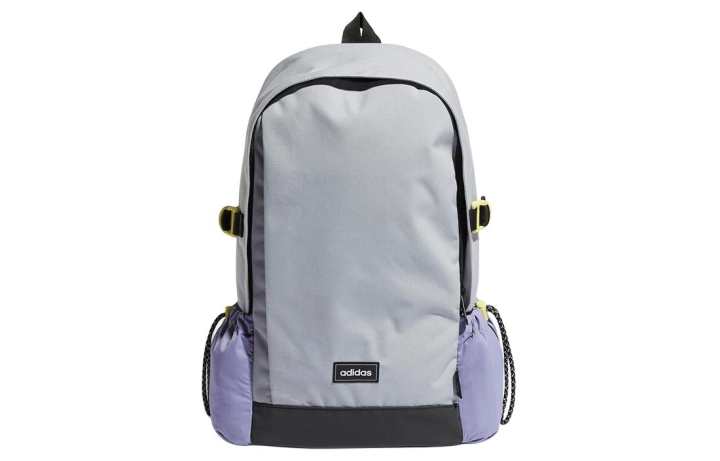 Adidas Adidas Recycled Polyester Backpack Medium Unisex Light Silver & Purple & Lemon