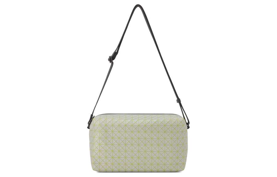 ISSEY MIYAKE Kuro Polyurethane Camera Bag, Shoulder Bag, Crossbody Bag Women's Silver