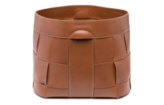 Ralph Lauren Calfskin Storage Bag Tubas Unisex Brown