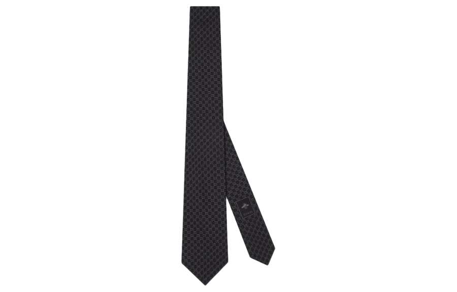 GUCCI GUCCI Mulberry Silk Ties Men's Gray