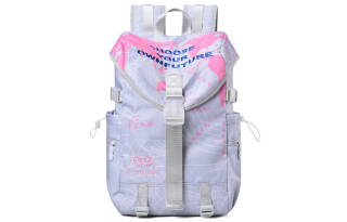 8atheist Polyester Backpack Regular Unisex Light Gray Purple