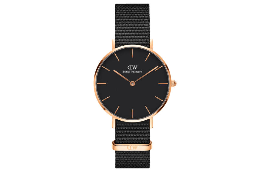 DW/DanielWellington Daniel Wellington DanielWellington Watch Wrist Watches Quartz Movement Nylon Strap Black Dial Women's Watch
