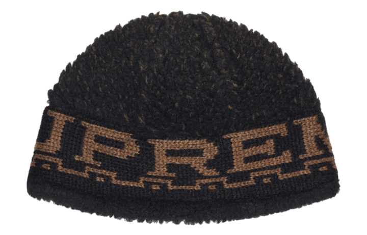 Supreme Supreme Sherpa Logo Beanie