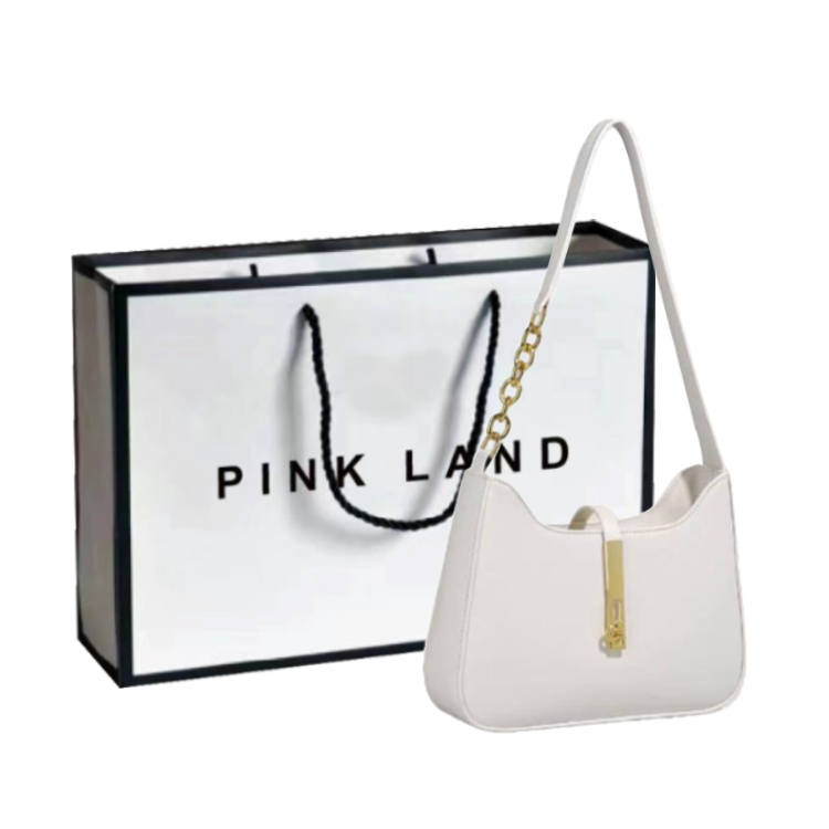 PINK·LAND Pu Shoulder Bag Women's Brown/Black/White