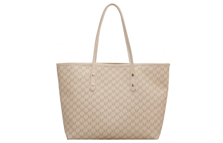JANE KLAIN Pu Shoulder Bag Large Women's Ecru/Coffee