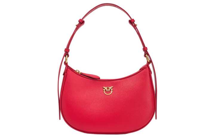 PINKO PINKO Love Birds Calfskin Handbag, Shoulder Bag Women's Red
