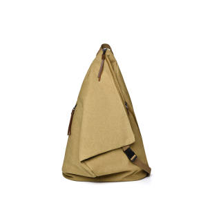 GOX Nylon Fabric Backpack Medium Unisex Khaki/Black/Gray/Brown