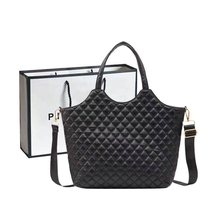 PINK·LAND Pu Shoulder Bag, Shopping Bag, Portable Crossbody Bag, Shoulder Bag Women's Black