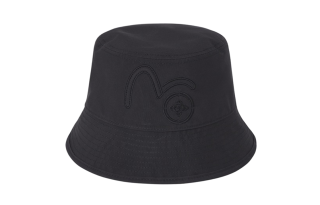 EVISU Patterned Print Polyester, Viscose, Elastane Bucket Hats Unisex Black
