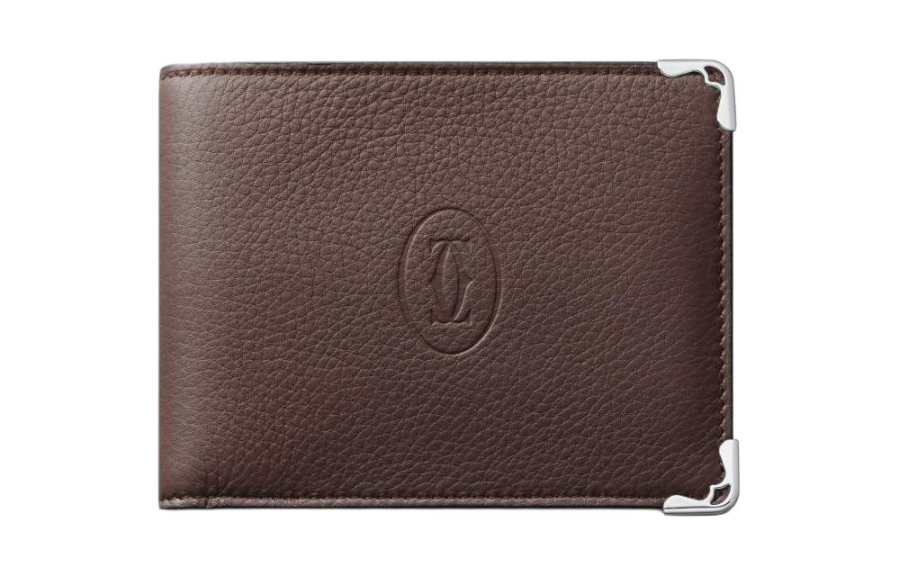 CARTIER Must De Cartier Calfskin Wallet Women's Chocolate