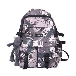 ALNI BITTON Nylon Backpack Regular Men's Gray/Khaki/Blue/Green