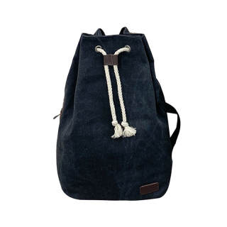 ALNI BITTON Canvas Backpack Regular Men's Black/Light Gray/Khaki