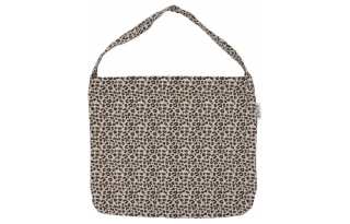 Emis Cotton One Shoulder Handbag Regular Unisex Cream Leopard Print