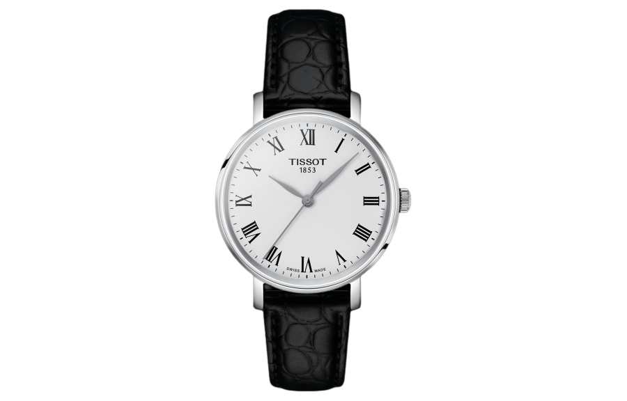 TISSOT Meishi Collection Quartz Movement 50m Waterproof Women's Watch 34mm White Dial Stainless Steel Case