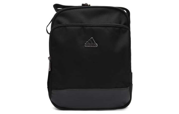 Adidas Adidas Polyester Polyurethane, Synthetic Leather Crossbody Bag Unisex Black