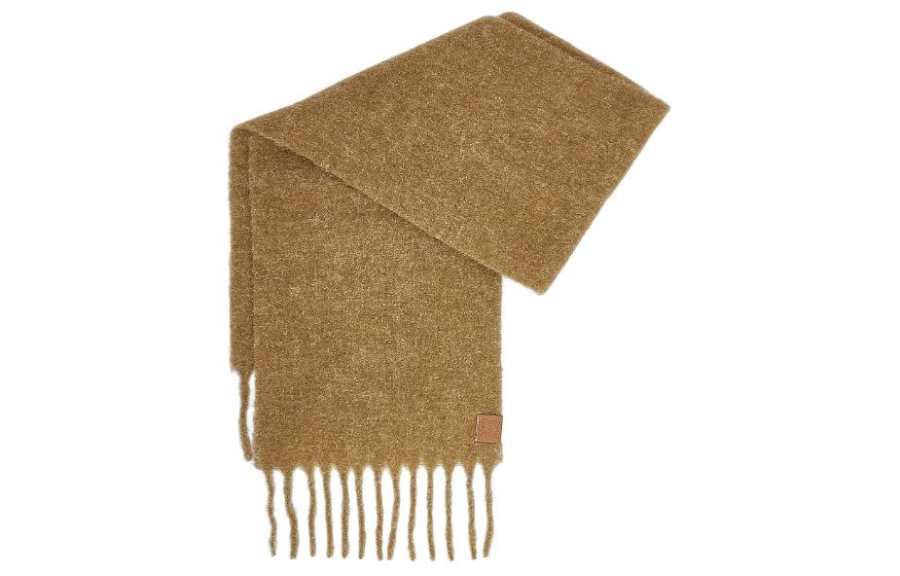 LOEWE LOEWE Knit Scarves Unisex Camel