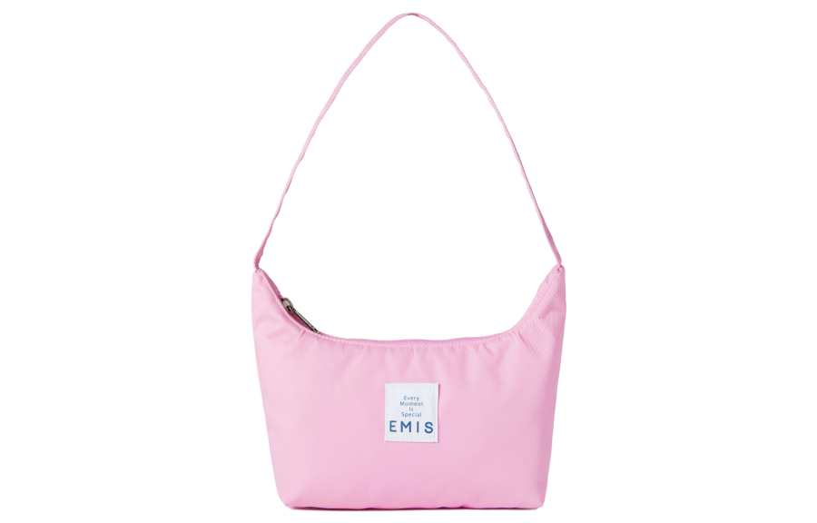 Emis Emis Polyester Hobo Bag, Handbag, Shoulder Bag Regular Unisex Pink
