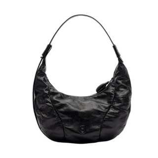 KUNOGIGI Cow Leather Baseball Bag, Shoulder Bag, Crossbody Bag Medium Women's Black/White/Brown/Gray