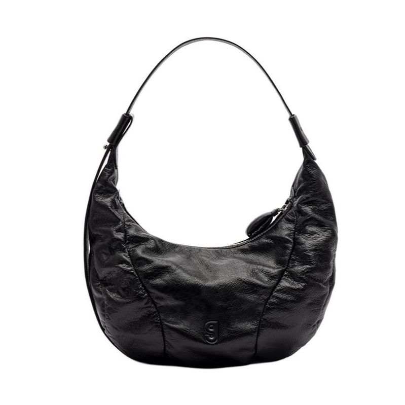 KUNOGIGI Cow Leather Baseball Bag, Shoulder Bag, Crossbody Bag Medium Women's Black/White/Brown/Gray