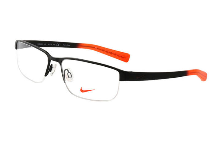 Nike Nike Plate Frame Rectangular Eyeglass Frames Unisex Black