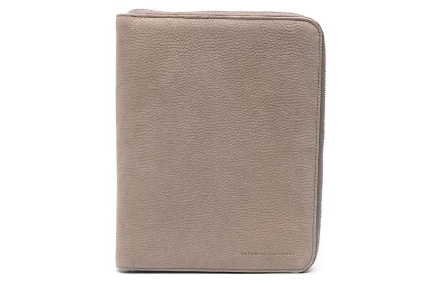Brunello Cucinelli Leather Clutch Women's Light Beige