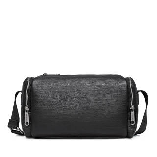 JAGUAR Cow Leather Crossbody Bag, Shoulder Bag Regular Men's Black