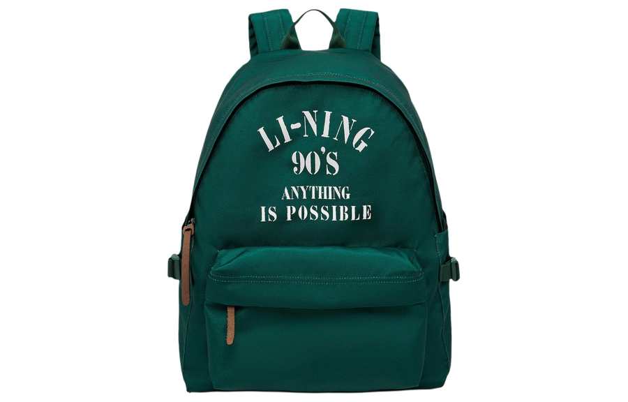Li-Ning Li Ning Polyester Sports Backpack Unisex Pine Jasper Green