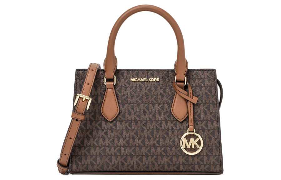MICHAEL KORS Coated Canvas Handbag Small Women's Brown