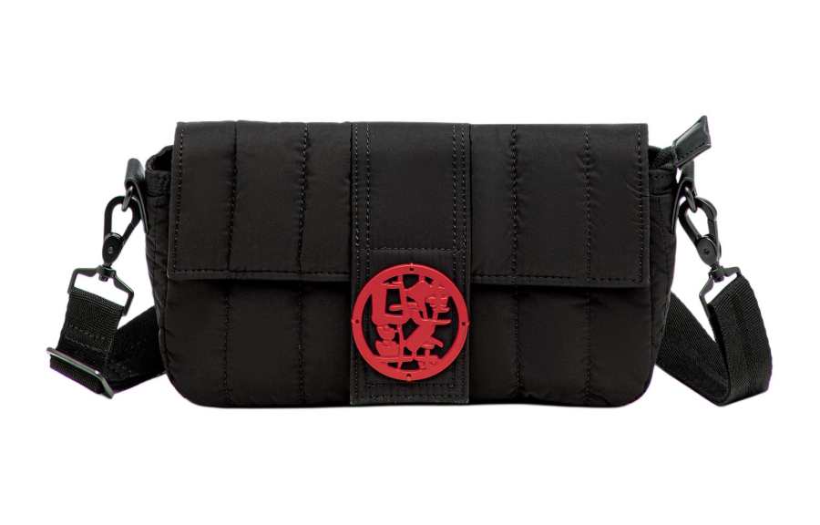 Li-Ning Li Ning Rijin Doujin Collection Polyester Portable Crossbody Bag, Shoulder Bag Regular Unisex Black