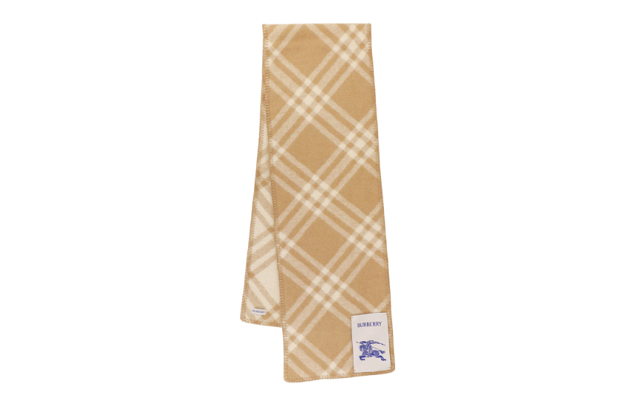 Burberry Burberry Sciarpa a quadri con applicazione