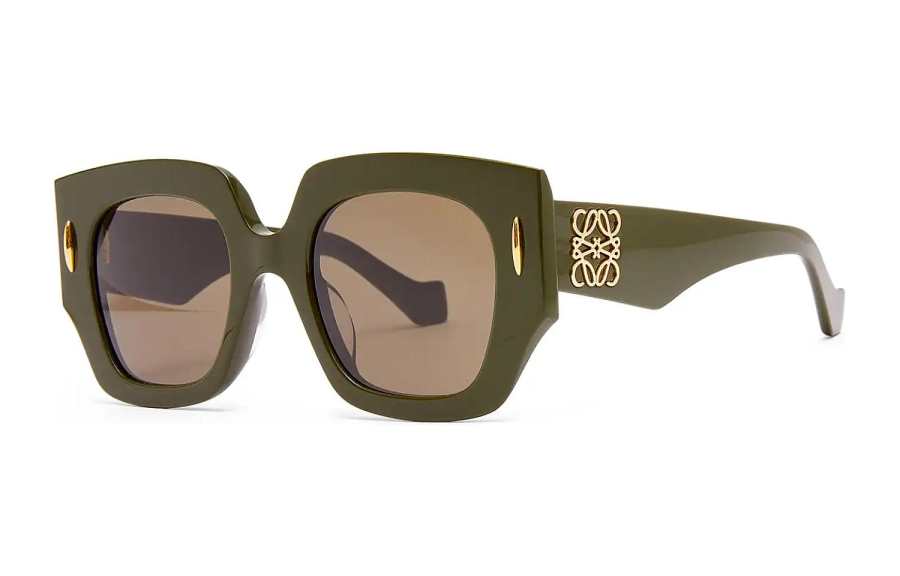 LOEWE LOEWE Irregular Shape Sunglasses Women's Brown Green