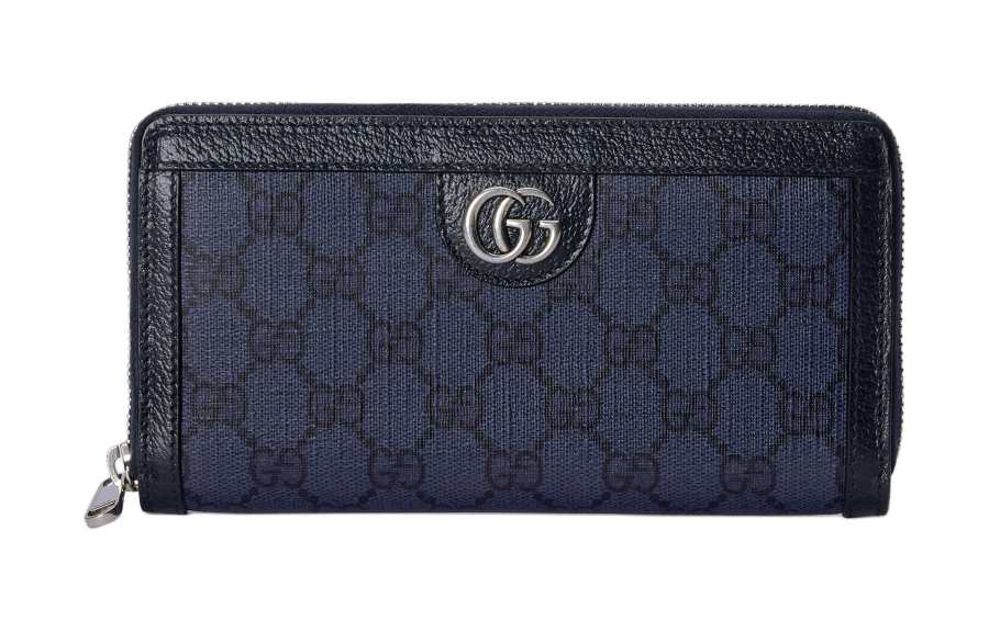 GUCCI Ophidia Canvas Wallet Men's Blue & Dark Blue