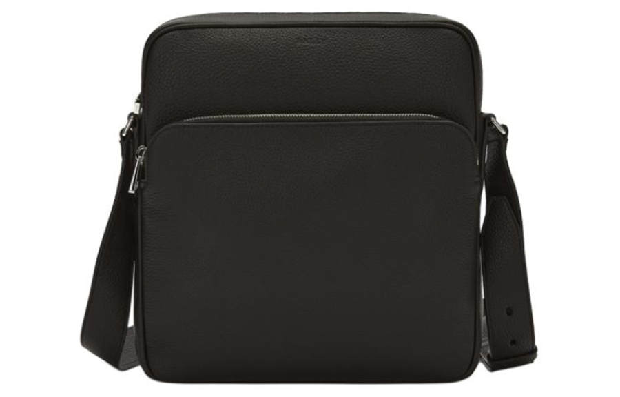 BALLY Cow Leather Camera Bag, Shoulder Bag, Crossbody Bag Men's Black