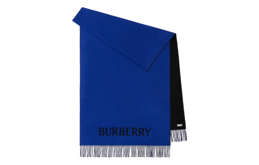 Burberry Cashmere Knit Scarves Men's Blue