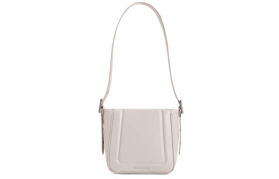 CHARLES&KEITH Soft Pu Shoulder Bag, Crossbody Bag Medium Women's Noir Black/Oat/Silver
