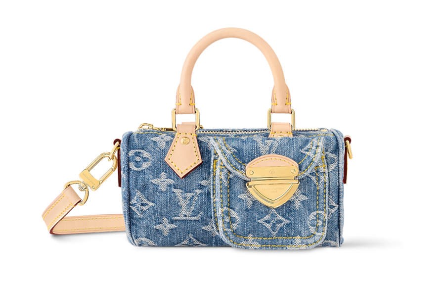 LOUIS VUITTON LOUIS VUITTON Nano Speedy Monogram Denim Blue