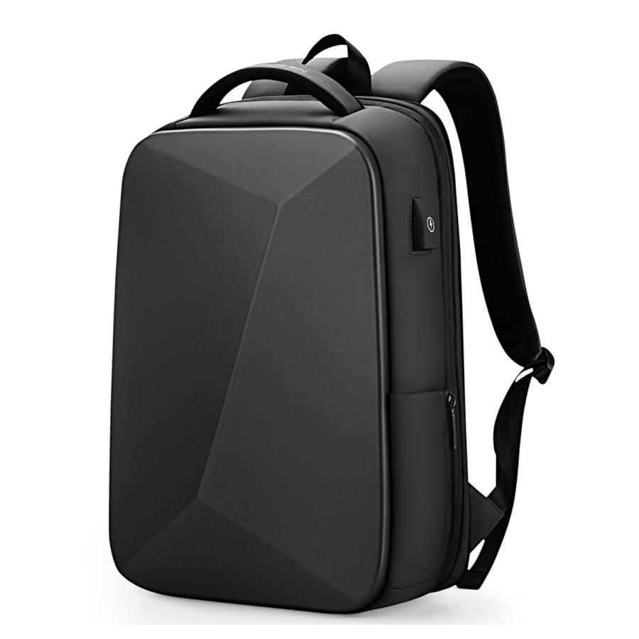 FENRUIEN PC+Oxford Backpack Handbag Large Men's Black/Gray