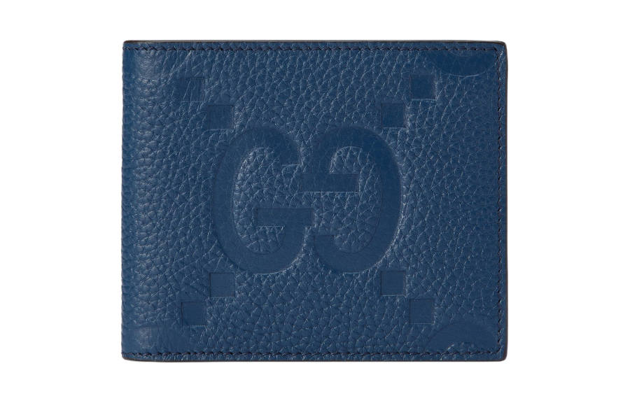 GUCCI GUCCI Leather Wallet Large Men's Blue