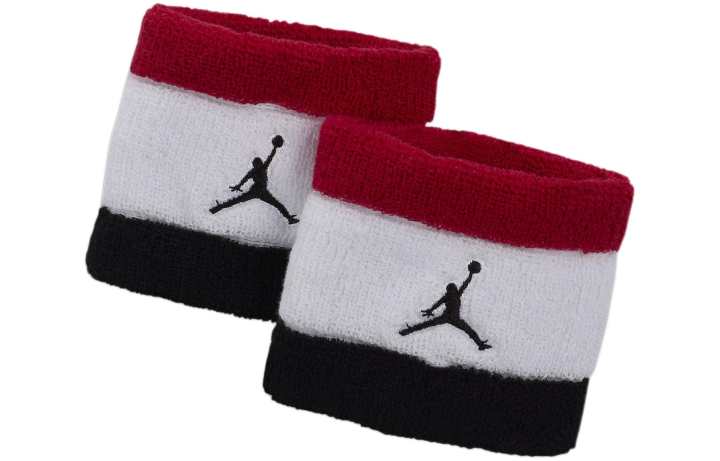 Jordan Jordan Terry Wristbands Breathable Thermal Protective Gym Red/White/Black Cotton Unisex