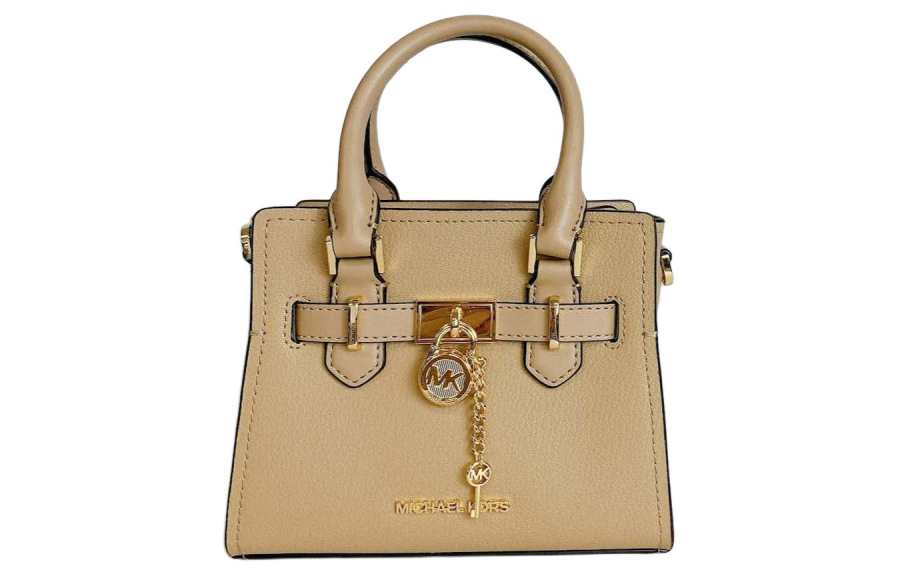 MICHAEL KORS Hamilton Leather Handbag, Shoulder Bag, Crossbody Bag Small Women's Brown