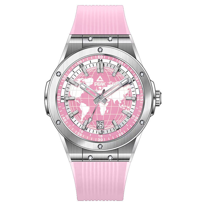 PEAK Fashion Versatile Casual Wrist Watch Quartz Movement Silicone Strap Watch Women's Watch Blue Dial