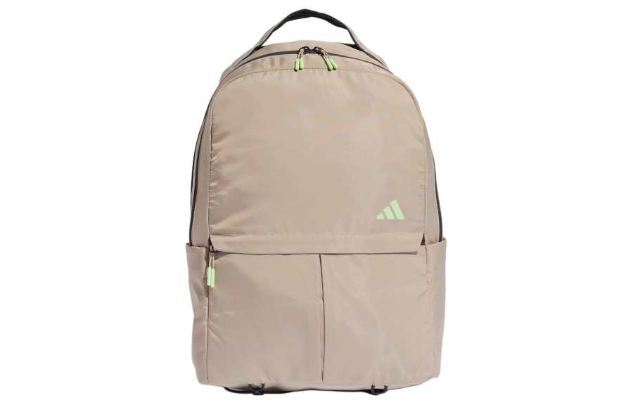 Adidas Adidas Recycled Polyester Plain Weave Fabric Backpack Women's Miracle Beige & Half Green Spark & Carbon
