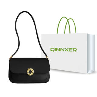 QINNXER Pu One Shoulder Underarm Handbag Regular Women's Black, White, Khaki, Light Brown