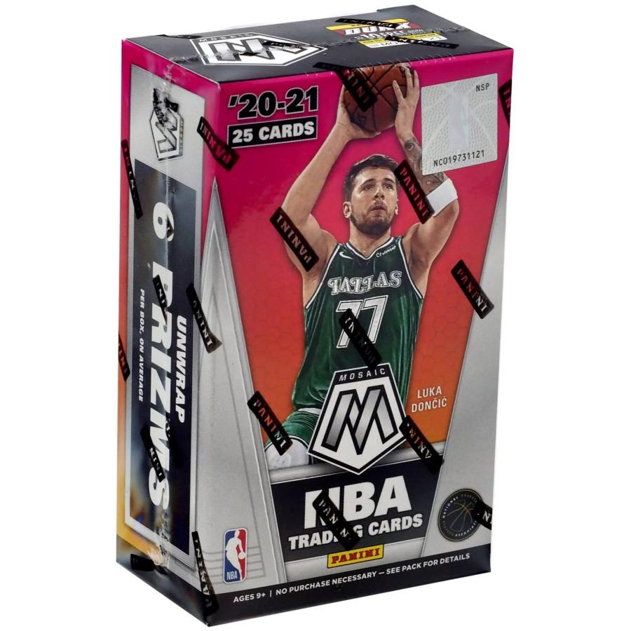 PANINI 2020 21 Basketball NBA Soccer Star Cards Mosaic CEREAL Box Mosaics, Oats Box Sports Cards Whole Box