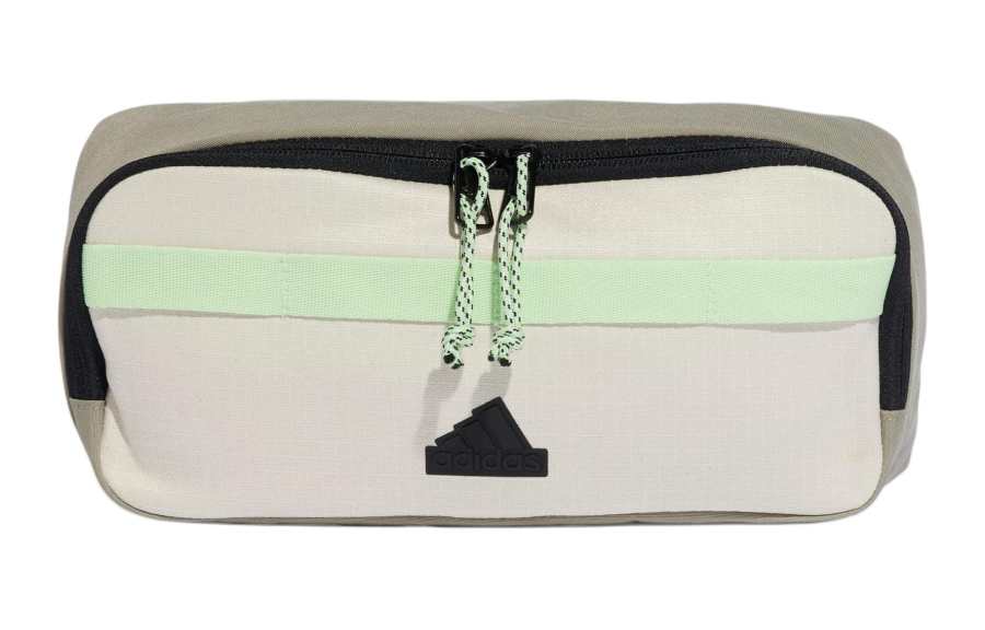 Adidas Adidas Recycled Material Fanny Pack Regular Unisex Aluminum & Pebble Silver & Semi Green Spark & Black
