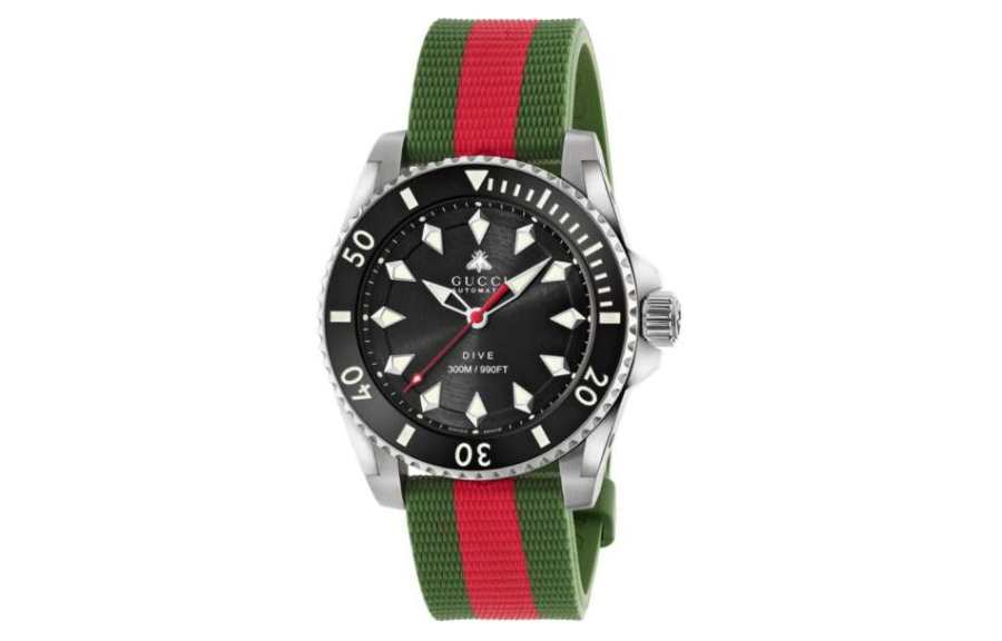 GUCCI Wrist Watches Automatic Mechanical Movement Rubber Strap 40mm Black Dial Unisex 300m Waterproof