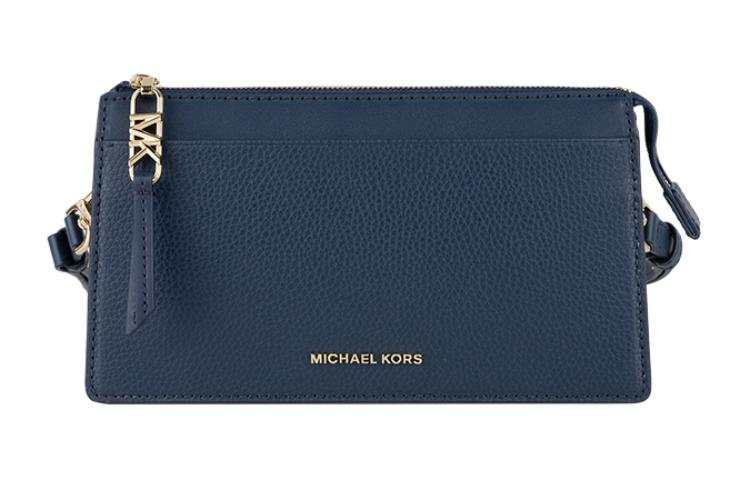 MICHAEL KORS Cow Leather Shoulder Bag, Crossbody Bag Small Women's Marine Blue