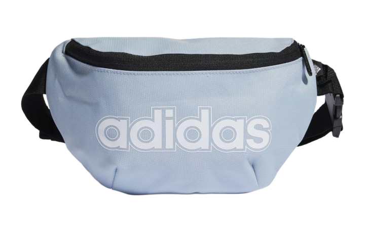 Adidas Adidas Recycled Polyester Plain Weave Fabric Fanny Pack Regular Unisex Blue & White